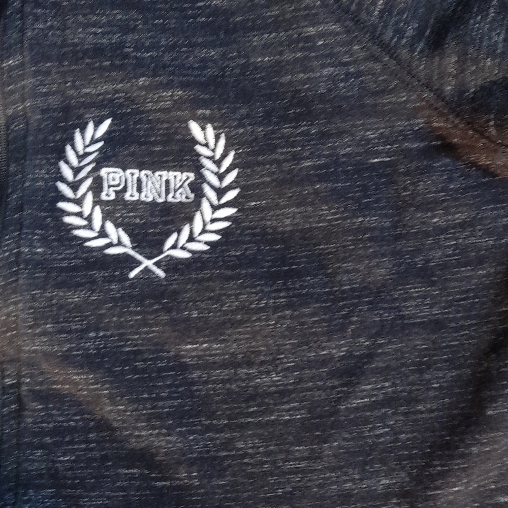 Victoria Secret PINK hoodie sweatshirt Asymmetrical Full zip ladies size Large - Picture 6 of 13